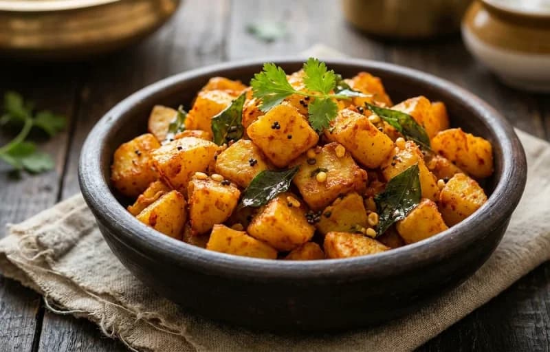 Thengai Sadam, Potato Kara Kari and Arisi Vadam - Recipe 2