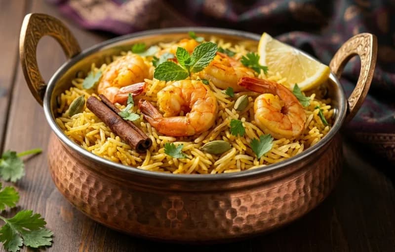 Prawn Pulao with Boondi Raita - Recipe 1