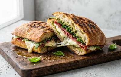 Prosciutto and Mozzarella Panini