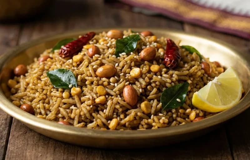 Puliyogare with Potato Fry - Recipe 1