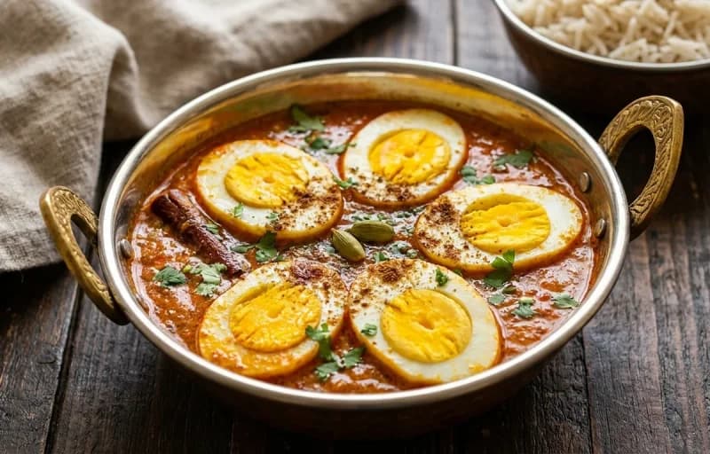 Punjabi Egg Curry with Jeera Rice - Recipe 1