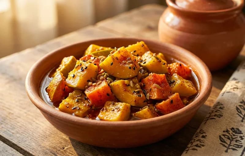 Bengali Porota, Punjabi Mango Pickle and Mishti Doi - Recipe 2