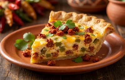 Quiche with Green Chiles and Chorizo