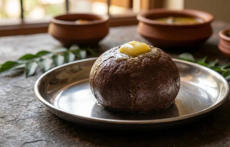 Ragi Mudde with Vegetable Sambar - Recipe 1