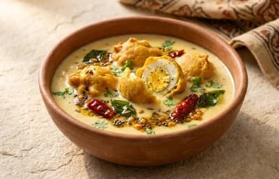 Rajasthani Kadhi with Egg Pakora