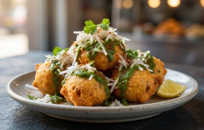 Ram Ladoo, Mooli Laccha and Coriander Mint Chutney - Recipe 1