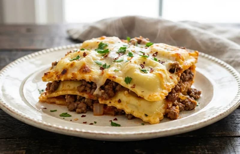 Ravioli Casserole with Garlic Bread - Recipe 1