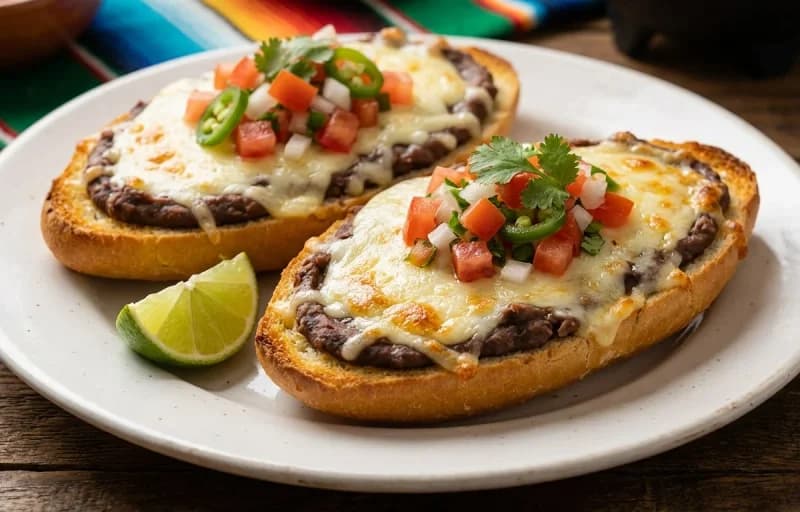 Refried Bean Molletes with Pico de Gallo - Recipe 1