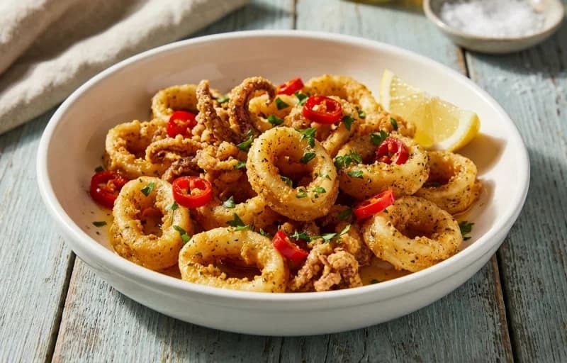 Rhode Island Calamari, Marinara Sauce and Lemon Rice - Recipe 1