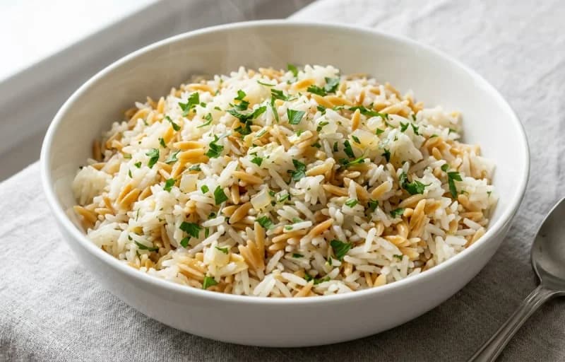 Grilled Salmon with Lemon and Dill, Rice Pilaf and Roasted Asparagus - Recipe 2