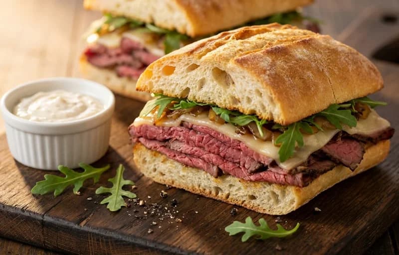 Roast Beef Sandwich with Mashed Potatoes - Recipe 1