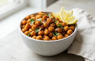 Roasted Chickpeas with Lime