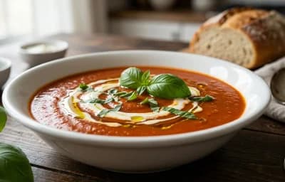 Roasted Tomato and Basil Soup
