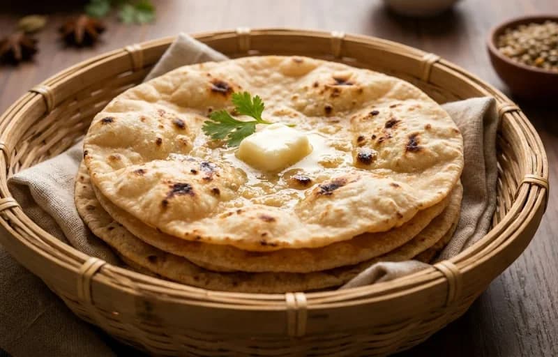 Guar Fali Sabzi, Roti and Kachumber Salad - Recipe 2