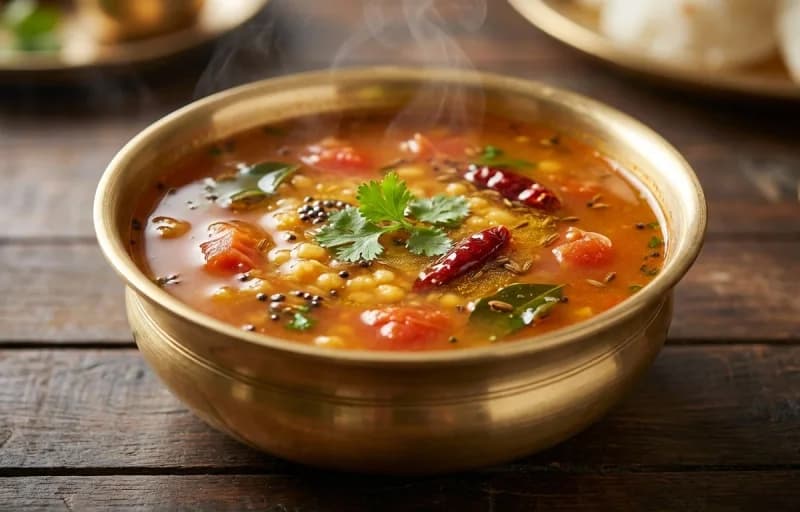 Saaru, Steamed Basmati Rice and Aloo Palya - Recipe 1