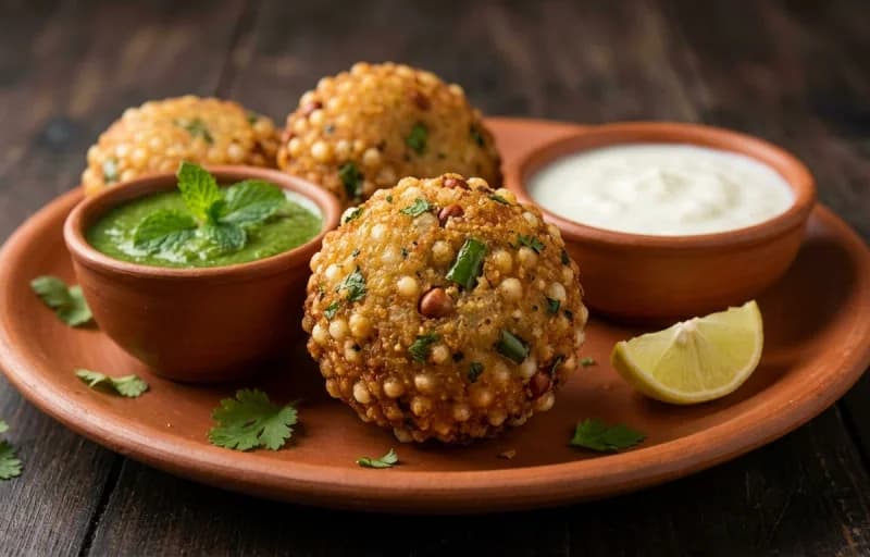 Sabudana Vada with Shengdana Chutney - Recipe 1