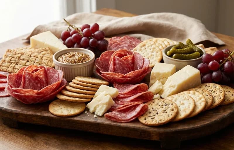Salami and Cracker Board