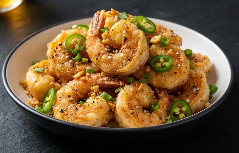 Salt and Pepper Shrimp with Vegetable Fried Rice - Recipe 1