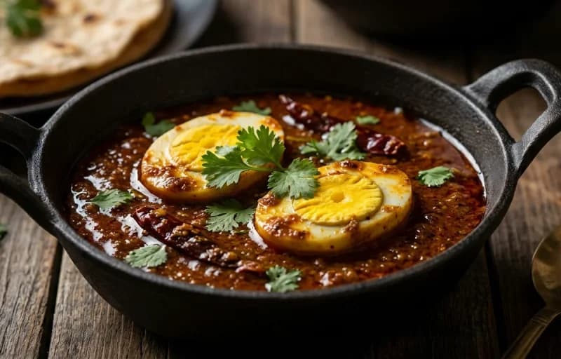 Saoji Egg Curry with Jowar Bhakri - Recipe 1