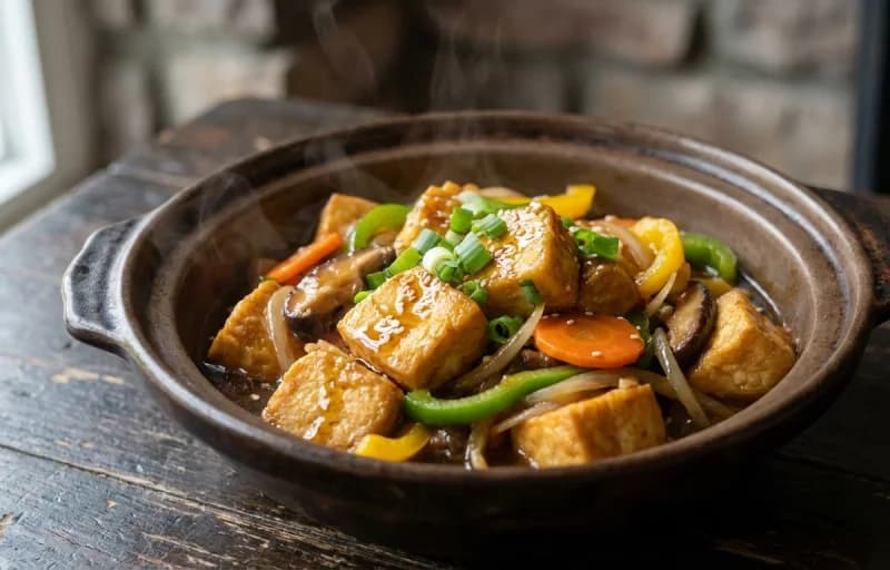 Sapo Egg Tofu with Steamed Basmati Rice - Recipe 1