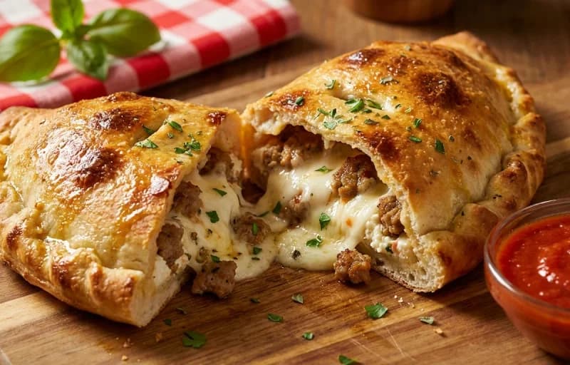 Sausage and Ricotta Calzone