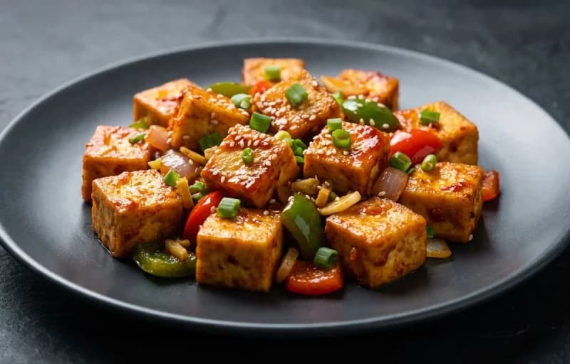 Schezwan Chilli Tofu Dry