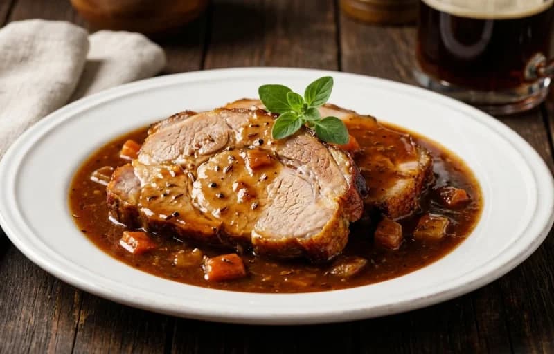 Schweinebraten, Sauerkraut and Bread Dumplings - Recipe 1