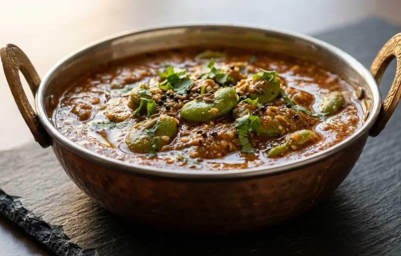 Steamed Basmati Rice with Sem ki Phalli ka Salan - Recipe 2