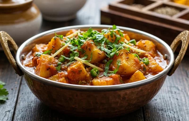 Seyal Aloo with Phulka - Recipe 1