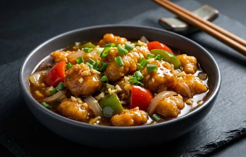 Shanghai Chicken Gravy with Garlic Egg Fried Rice - Recipe 1