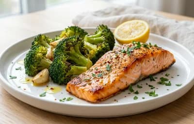 Sheet Pan Salmon with Broccoli