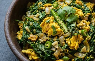 Shepu Bhaji Anda Bhurji