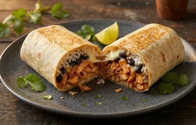 Shredded Chicken Burrito