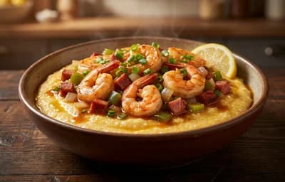 Shrimp and Tasso Grits
