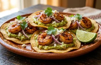 Shrimp Avocado Tostadas