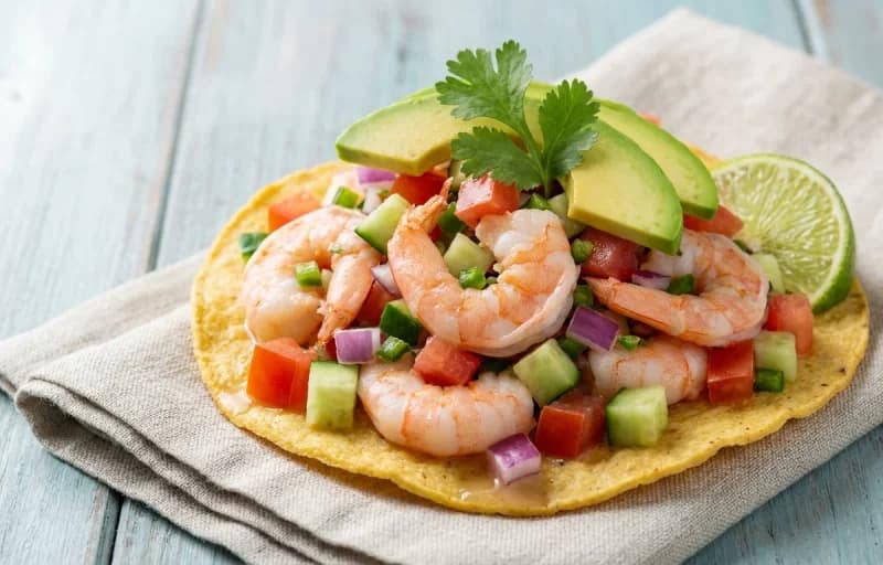Shrimp Ceviche Tostadas