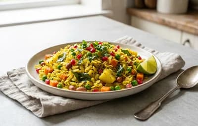 Simple Vegetable Poha