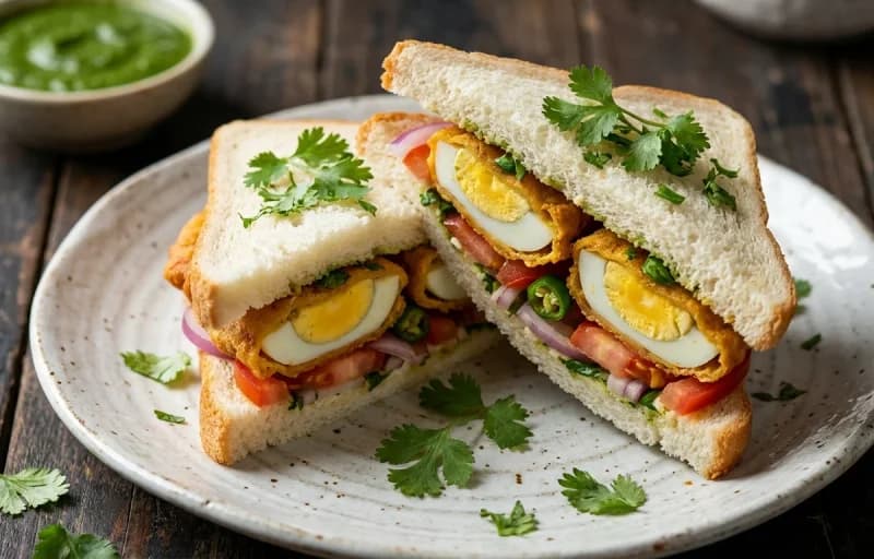 Sindhi Egg Sandwich