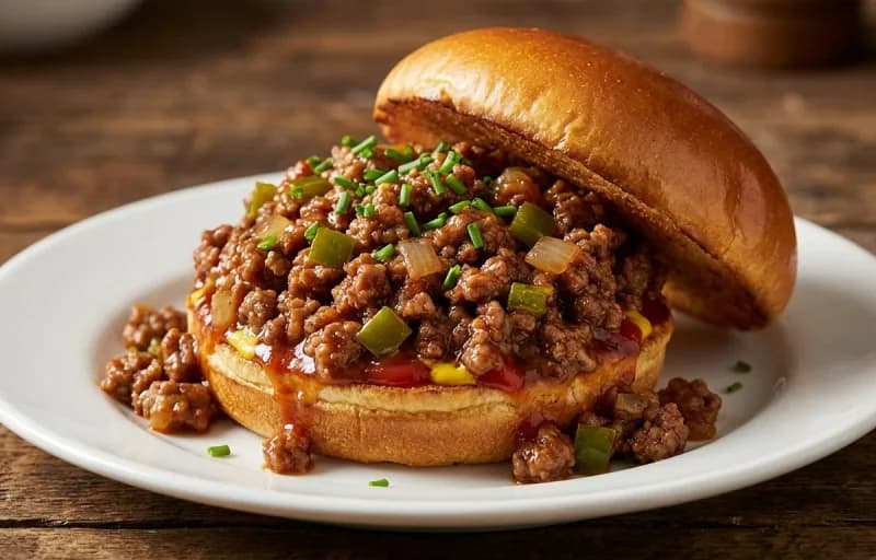 Sloppy Joes, Potato Chips and Dill Pickles - Recipe 1