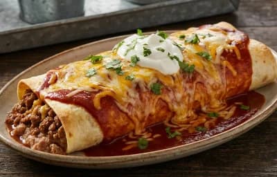 Smothered Wet Beef Burrito