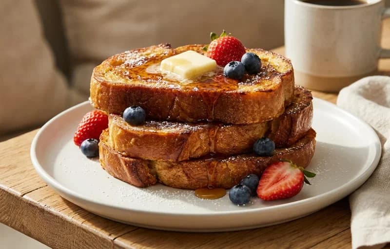 Sourdough French Toast, Mixed Fresh Berries and Maple Syrup - Recipe 1
