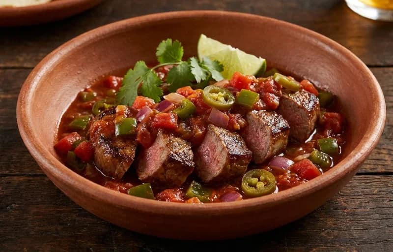 Steak Ranchero, Spanish Rice and Tex-Mex Refried Beans - Recipe 1