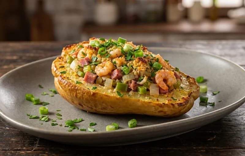 Stuffed Mirliton with Dirty Rice - Recipe 1