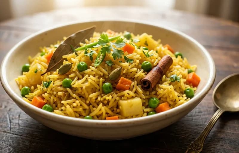 Subz Tehri with Boondi Raita - Recipe 1