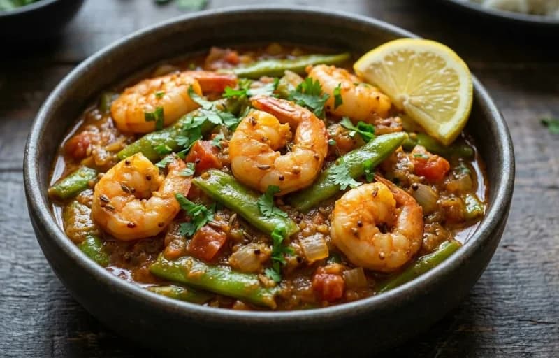 Surti Papdi ma Jhinga, Rotli and Masala Chaas - Recipe 1