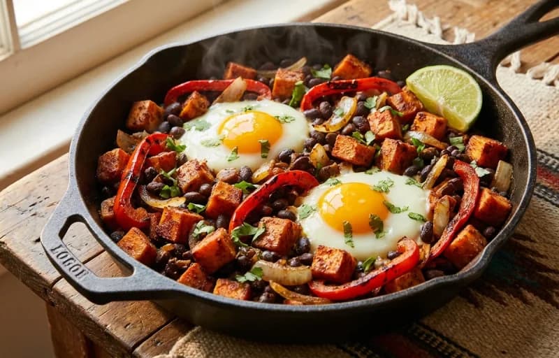 Sweet Potato and Black Bean Hash