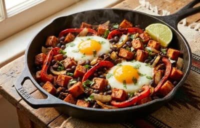 Sweet Potato and Black Bean Hash