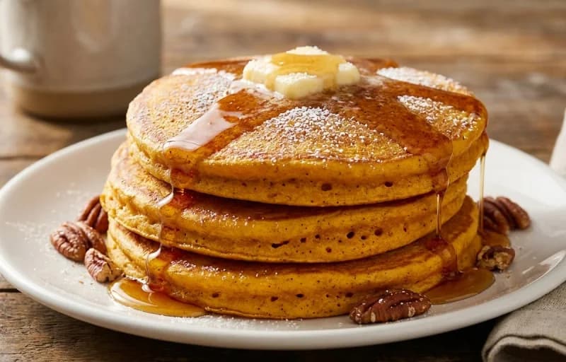 Sweet Potato Pancakes, Candied Pecans and Maple Syrup - Recipe 1