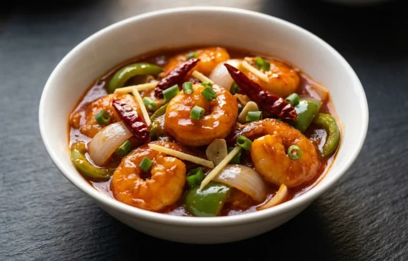 Szechuan Prawn Gravy with Vegetable Fried Rice - Recipe 1