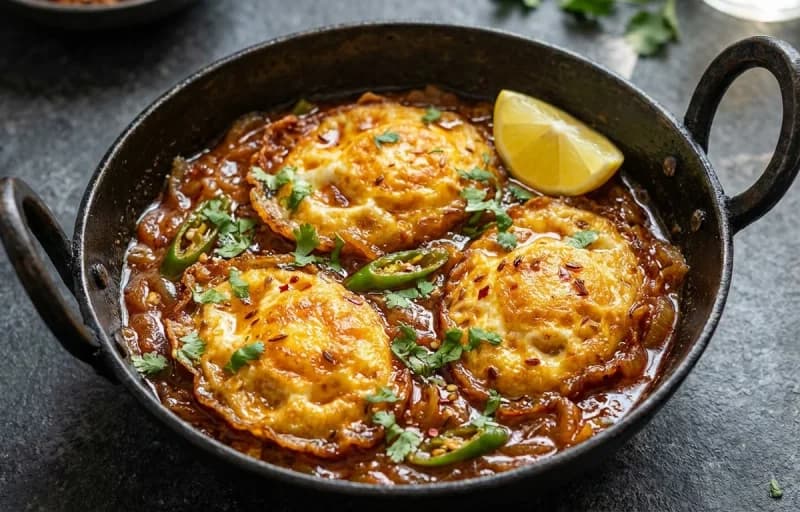 Talawa Anda, Khatti Dal and Steamed Basmati Rice - Recipe 1